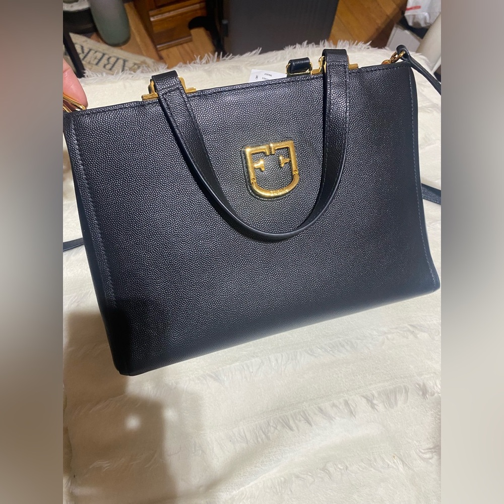 Furla in gold hardware 2 way with strap is removable